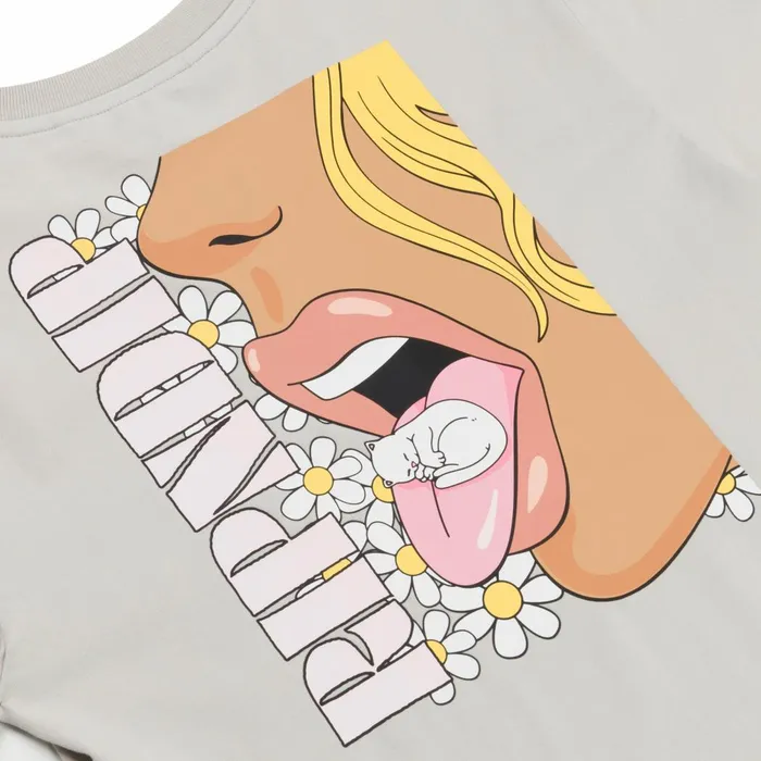 Ripndip Taste Like Nerm Cropped Baby Tee Grey Womens