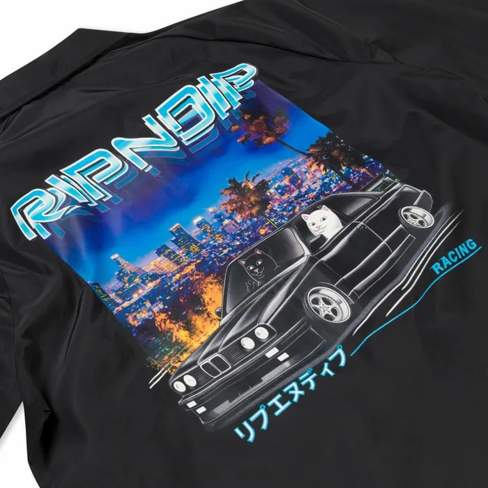 Ripndip Vroom Vroom Coaches Jacket Black Jackets Ripndip Vroom Vroom Coaches Jacket Black Jackets