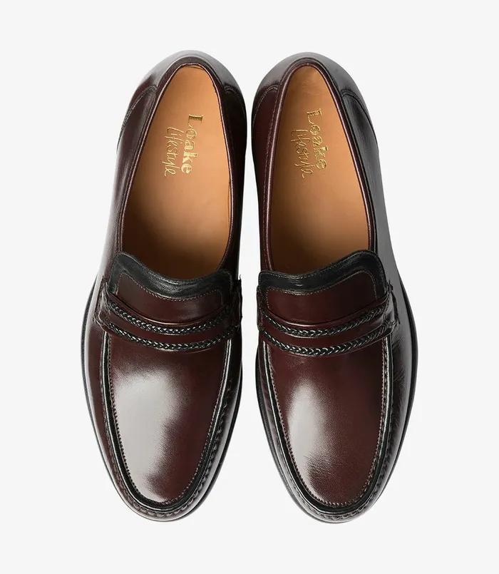 Rome Burgundy Men Loafers Loake Rome Burgundy Men Loafers Loake