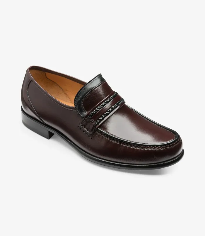 Rome Burgundy Men Loafers Loake Rome Burgundy Men Loafers Loake