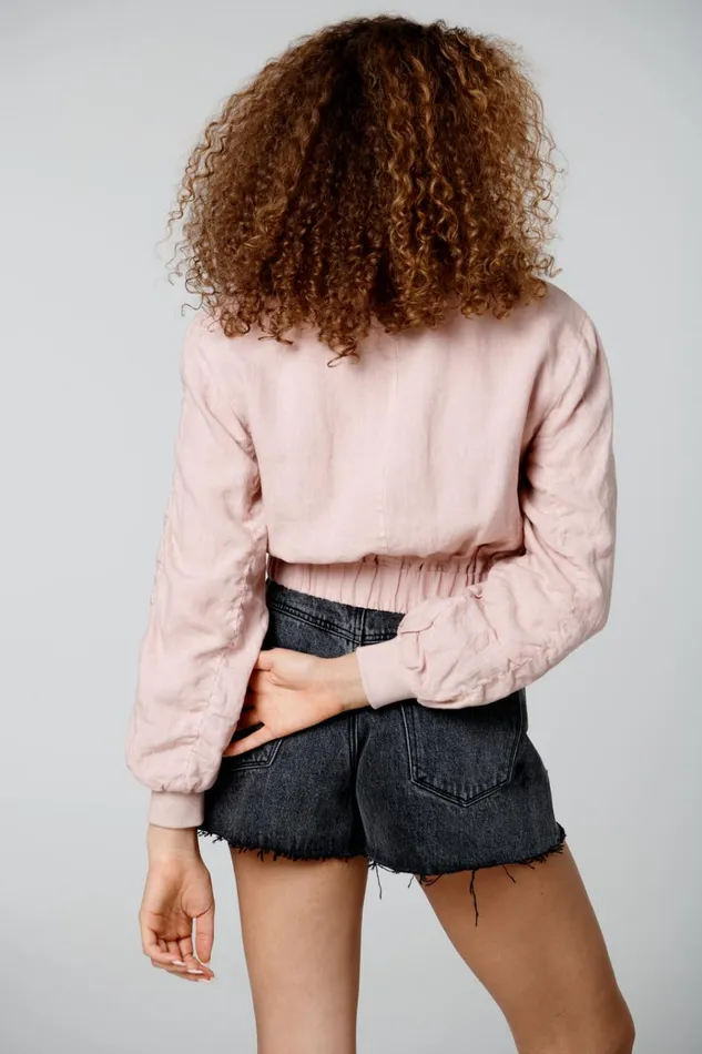 Rosy Cheeks Bomber Women BLANK NYC Jackets