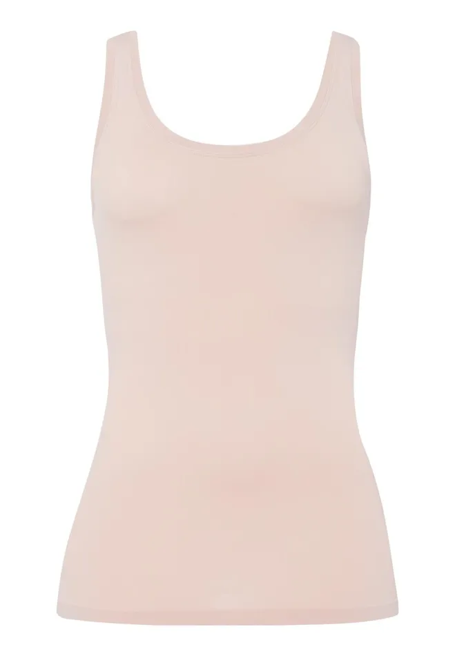 Round Neck Tank Top Peach Whip Women HANRO Tank Tops