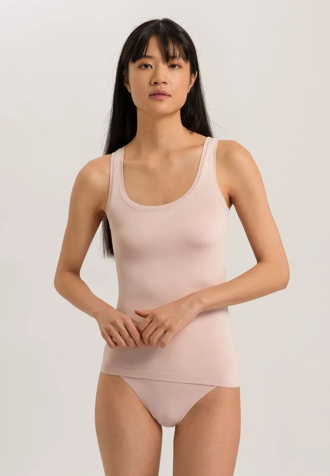 Round Neck Tank Top Peach Whip Women HANRO Tank Tops