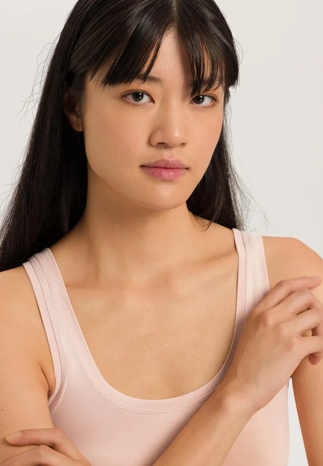 Round Neck Tank Top Peach Whip Women HANRO Tank Tops