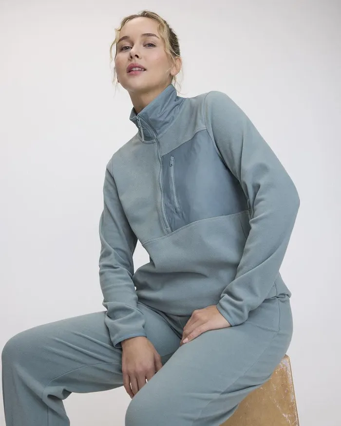 RWandCO Activewear Polar Fleece HalfZip Jacket 8211 Hyba 124 Regular 124 Reitmans Stormy Sea 8211 Women RWandCO Activewear Polar Fleece HalfZip Jacket 8211 Hyba 124 Regular 124 Reitmans Stormy Sea 8211 Women