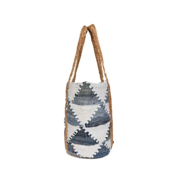RWandCO Bags Aaron Leather GoodsWild Weave Jute Tote Bag Light Grey 8211 Women