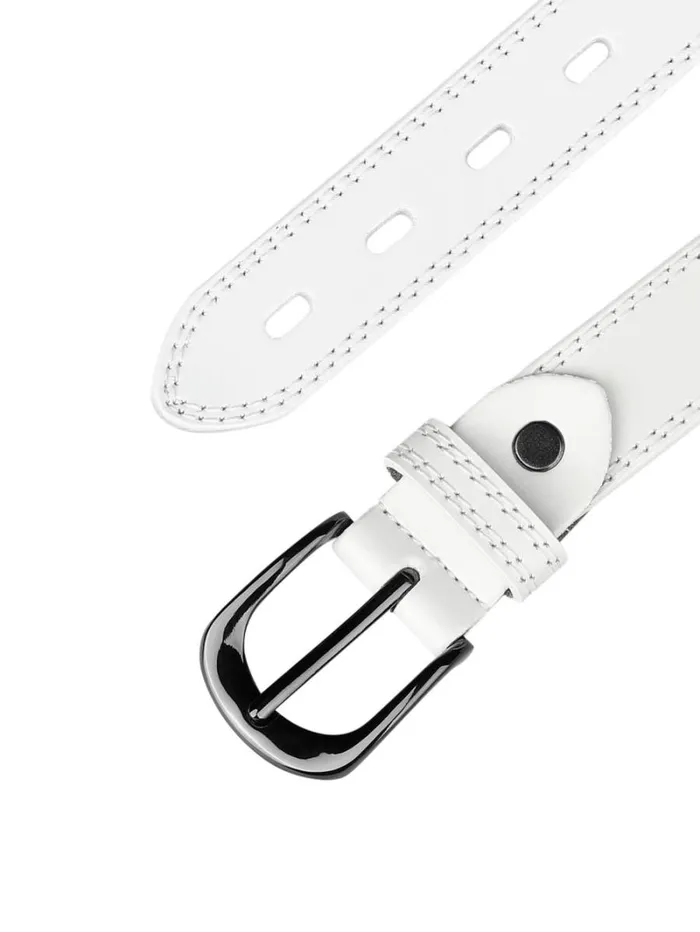 RWandCO Belts Allegra K Faux Leather Metal Pin Buckle Waist Belt White 8211 Women RWandCO Belts Allegra K Faux Leather Metal Pin Buckle Waist Belt White 8211 Women