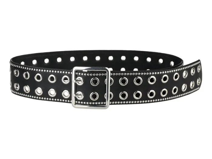 RWandCO Belts Allegra K Grommet Wide Waist Belt Metal Pin Buckle Black 8211 Women RWandCO Belts Allegra K Grommet Wide Waist Belt Metal Pin Buckle Black 8211 Women