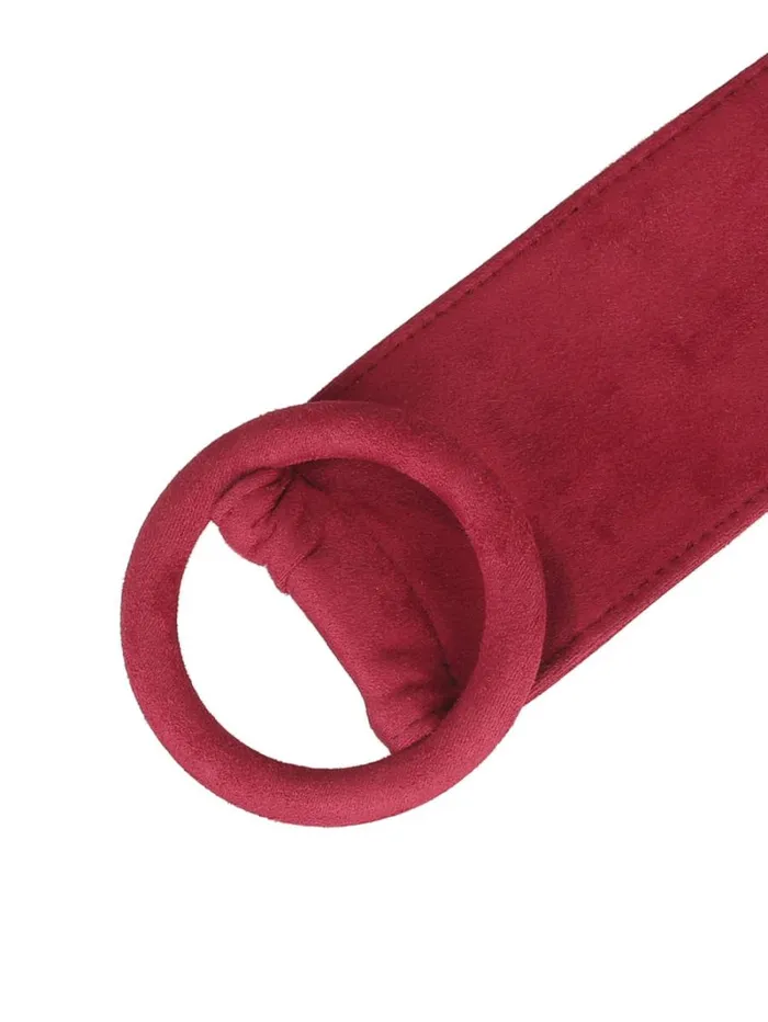 RWandCO Belts Allegra K Wide Waist Soft Belt Rose Red 8211 Women RWandCO Belts Allegra K Wide Waist Soft Belt Rose Red 8211 Women