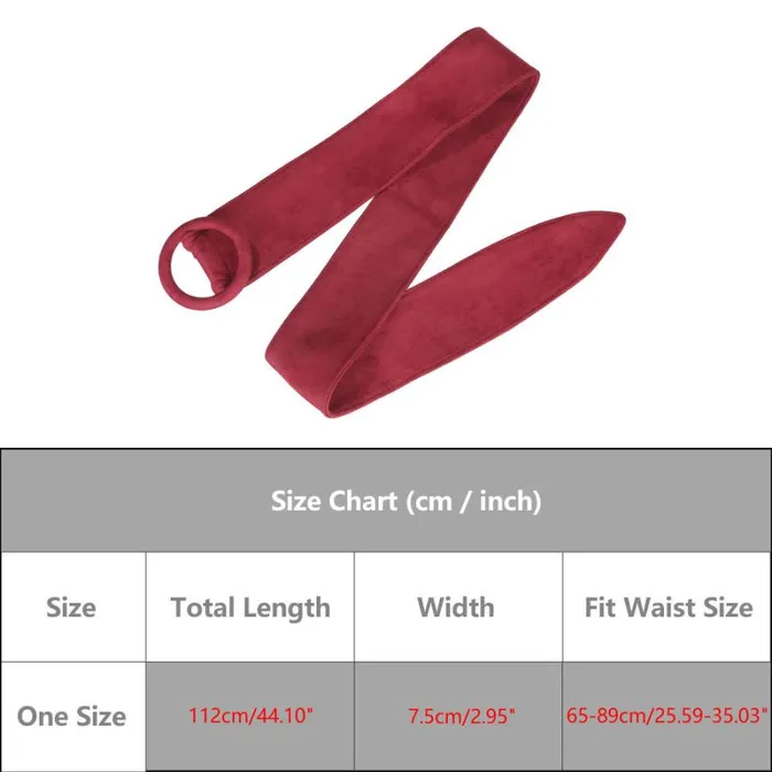 RWandCO Belts Allegra K Wide Waist Soft Belt Rose Red 8211 Women RWandCO Belts Allegra K Wide Waist Soft Belt Rose Red 8211 Women