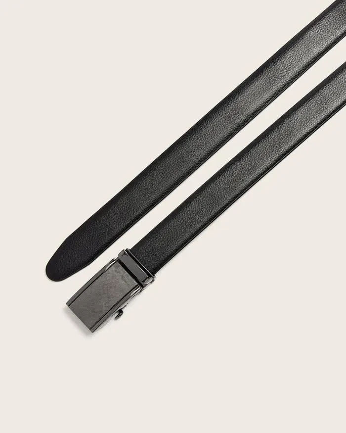 RWandCO Belts and Suspenders Textured Leather Belt With Automatic Buckle Black 8211 Men RWandCO Belts and Suspenders Textured Leather Belt With Automatic Buckle Black 8211 Men