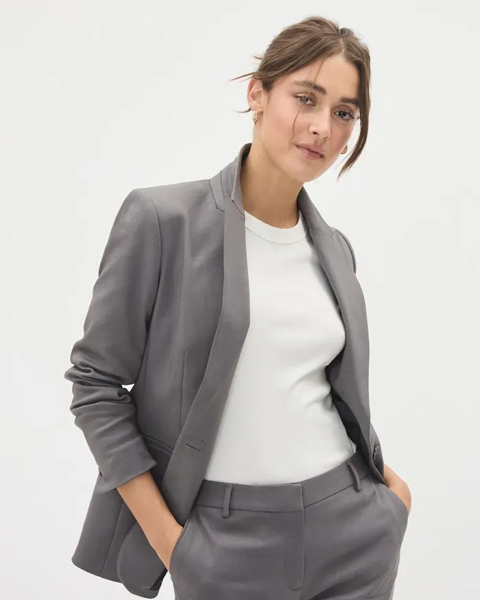 RWandCO Blazers Limitless OneButton Fitted Blazer Thunderstorm 8211 Women