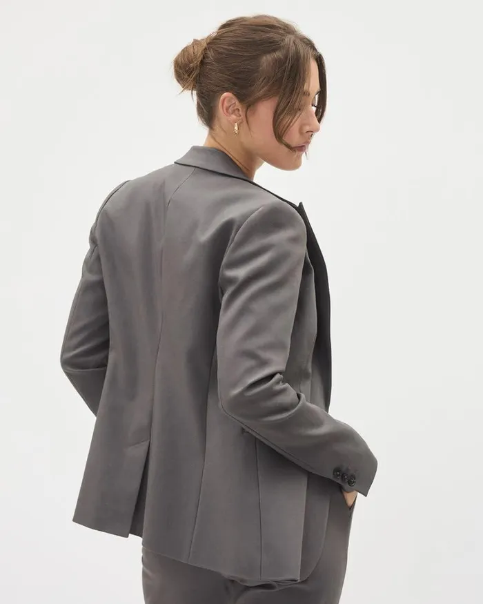 RWandCO Blazers Limitless OneButton Fitted Blazer Thunderstorm 8211 Women RWandCO Blazers Limitless OneButton Fitted Blazer Thunderstorm 8211 Women