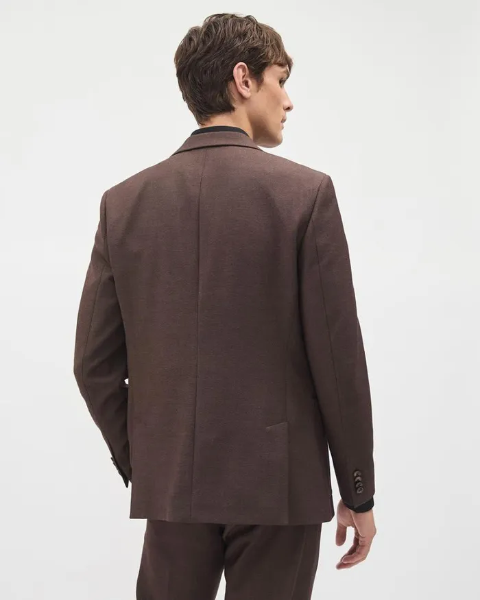 RWandCO Blazers SlimFit KnitLike Suit Blazer Dark Sumac 8211 Men RWandCO Blazers SlimFit KnitLike Suit Blazer Dark Sumac 8211 Men