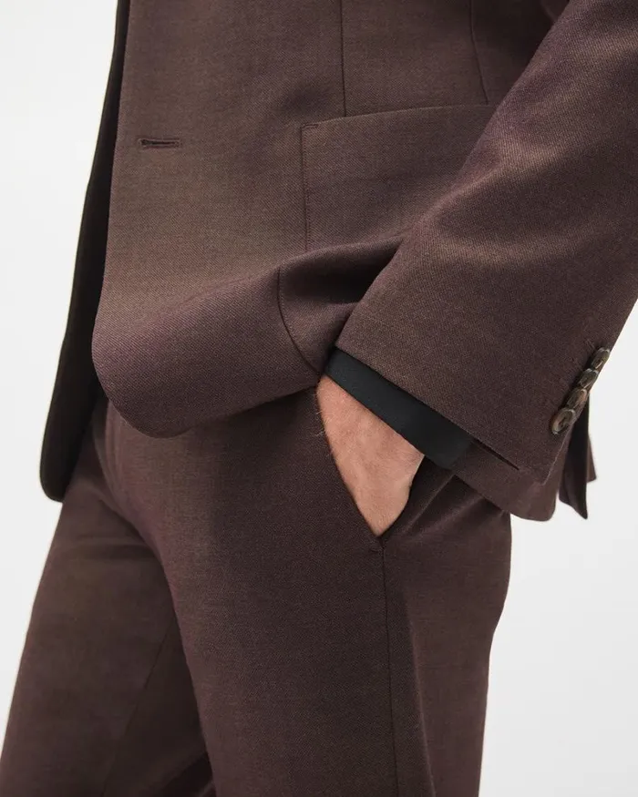 RWandCO Blazers SlimFit KnitLike Suit Blazer Dark Sumac 8211 Men RWandCO Blazers SlimFit KnitLike Suit Blazer Dark Sumac 8211 Men