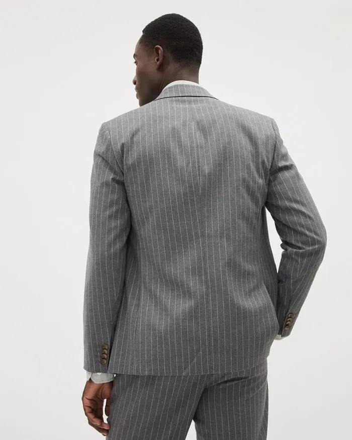 RWandCO Blazers TailoredFit DoubleBreasted Striped Suit Blazer Med Grey 8211 Men RWandCO Blazers TailoredFit DoubleBreasted Striped Suit Blazer Med Grey 8211 Men