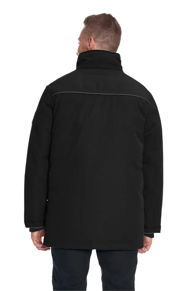 RWandCO Coats and Jackets Alpine North Men039s Vegan Down Winter Parka With Removable Faux Fur Black 8211 Men