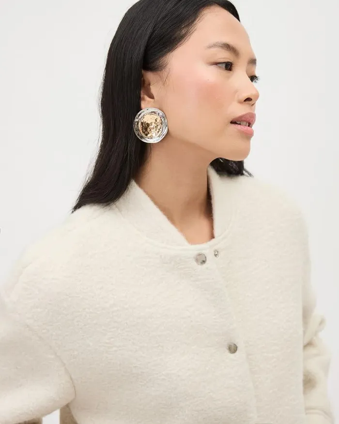 RWandCO Coats and Jackets Boucl Bomber Jacket Cream As Hanger 8211 Women RWandCO Coats and Jackets Boucl Bomber Jacket Cream As Hanger 8211 Women