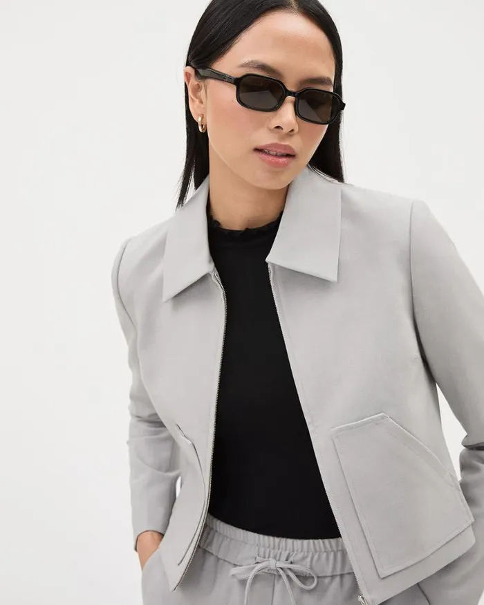 RWandCO Coats and Jackets Worker Jacket Medium Grey 8211 8211 Women