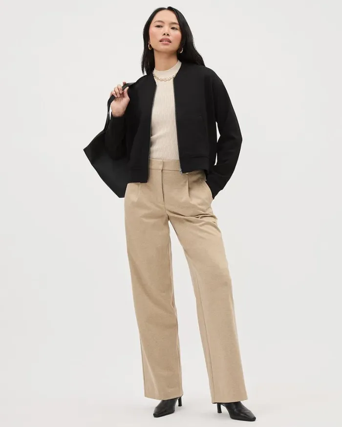 RWandCO Coats and Jackets Zipped Black Bomber Jacket Black 8211 Women