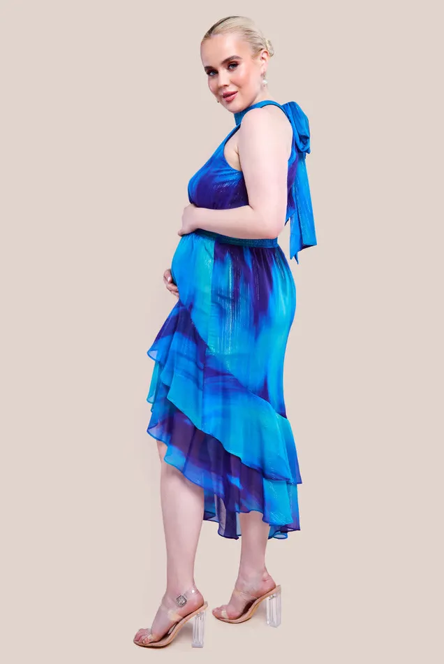 RWandCO Dresses and Jumpsuits Goddiva 8211 Halter Neck Chiffon Tie Midaxi Dress 8211 Maternity Navy 8211 Women RWandCO Dresses and Jumpsuits Goddiva 8211 Halter Neck Chiffon Tie Midaxi Dress 8211 Maternity Navy 8211 Women