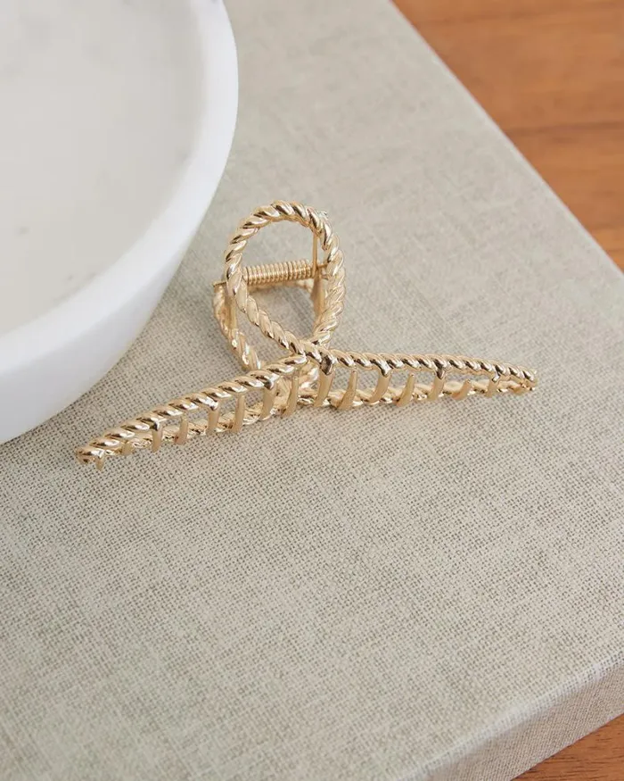 RWandCO Hair Accessories Large Twisted Hair Gripper Gold 8211 Women