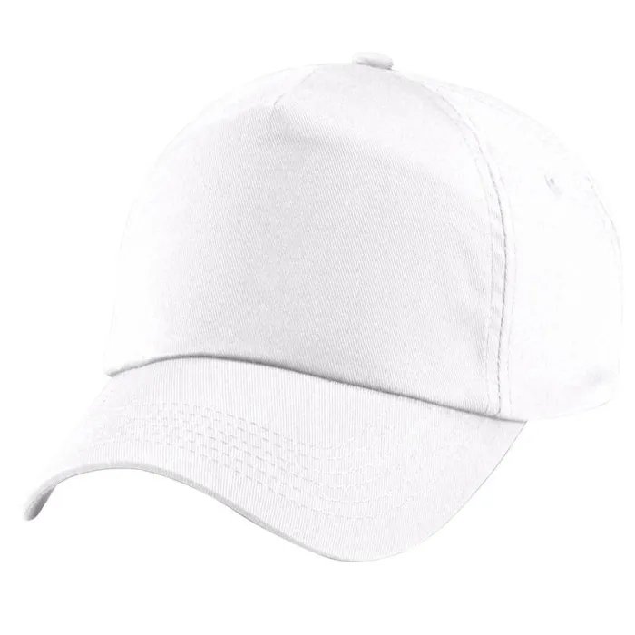 RWandCO Hats Gloves and Scarves Beechfield 8211 Plain Unisex Junior Original 5 Panel Baseball Cap White 8211 Men