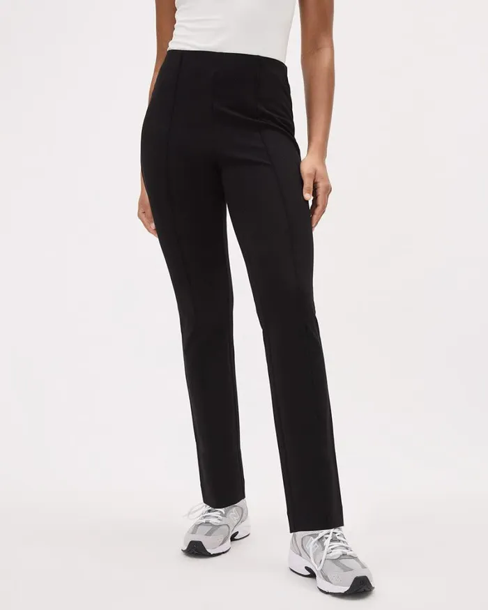 RWandCO HighRise Solid PullOn HighRise SlimLeg Ankle Pant Black 8211 Women