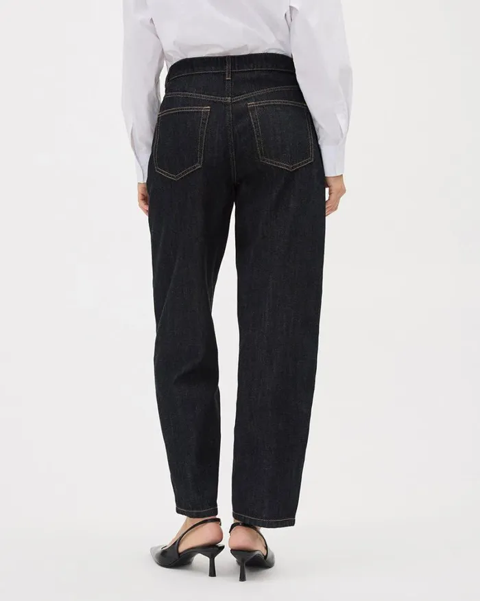 RWandCO Jeans HighRise Barrel Jeans Dark Wash 8211 Women RWandCO Jeans HighRise Barrel Jeans Dark Wash 8211 Women