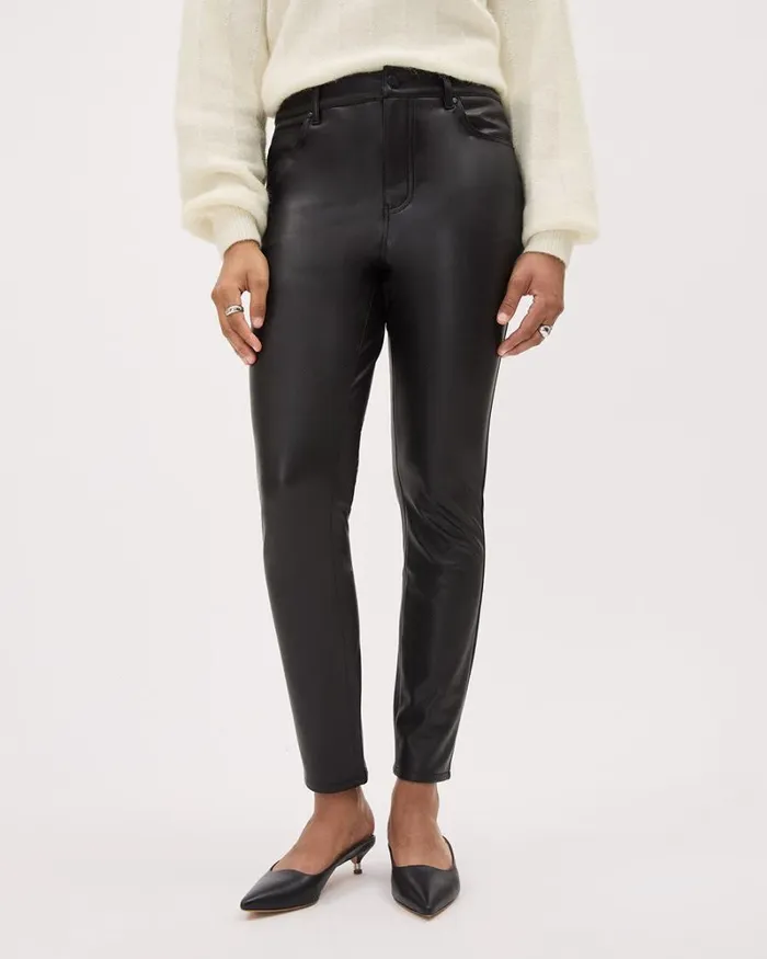 RWandCO Jeans HighRise Faux Leather Skinny Pant Black 8211 Women RWandCO Jeans HighRise Faux Leather Skinny Pant Black 8211 Women