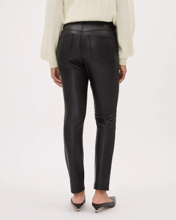 RWandCO Jeans HighRise Faux Leather Skinny Pant Black 8211 Women RWandCO Jeans HighRise Faux Leather Skinny Pant Black 8211 Women