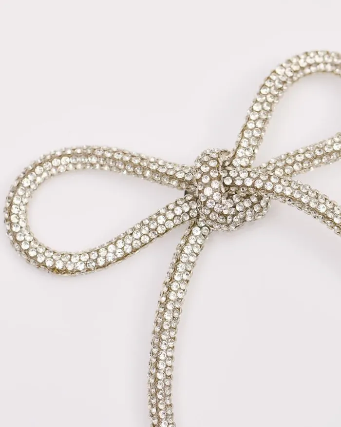 RWandCO Jewelry Bow Brooch With Rhinestones Silver 8211 Women RWandCO Jewelry Bow Brooch With Rhinestones Silver 8211 Women