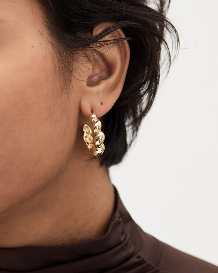RWandCO Jewelry Chunky Twisted Hoops Gold 8211 Women RWandCO Jewelry Chunky Twisted Hoops Gold 8211 Women