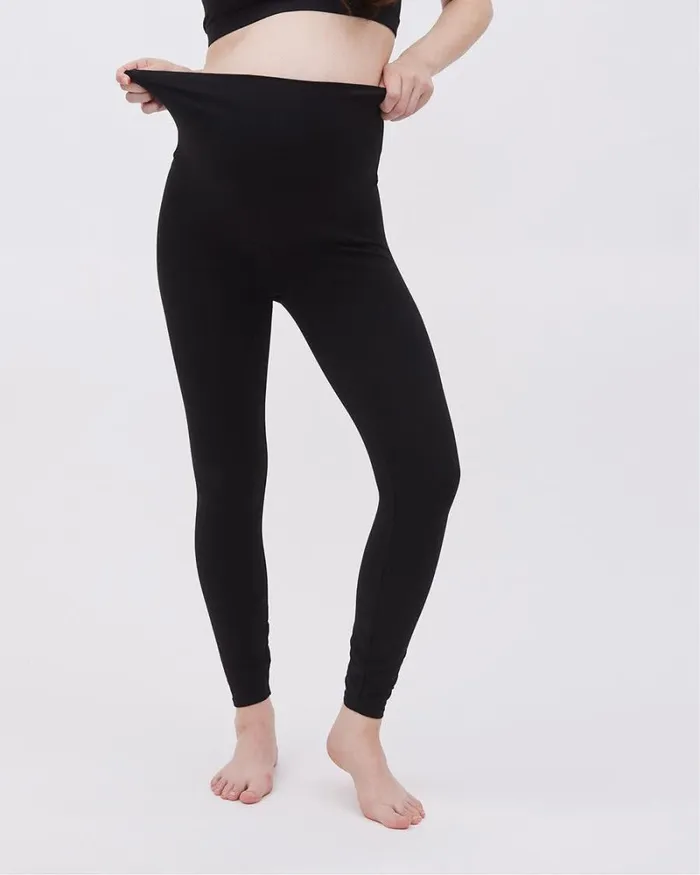 RWandCO Loungewear and Sleepwear OverTheBelly Band Cotton Spandex Legging 8211 Thyme Maternity Black 8211 Women RWandCO Loungewear and Sleepwear OverTheBelly Band Cotton Spandex Legging 8211 Thyme Maternity Black 8211 Women