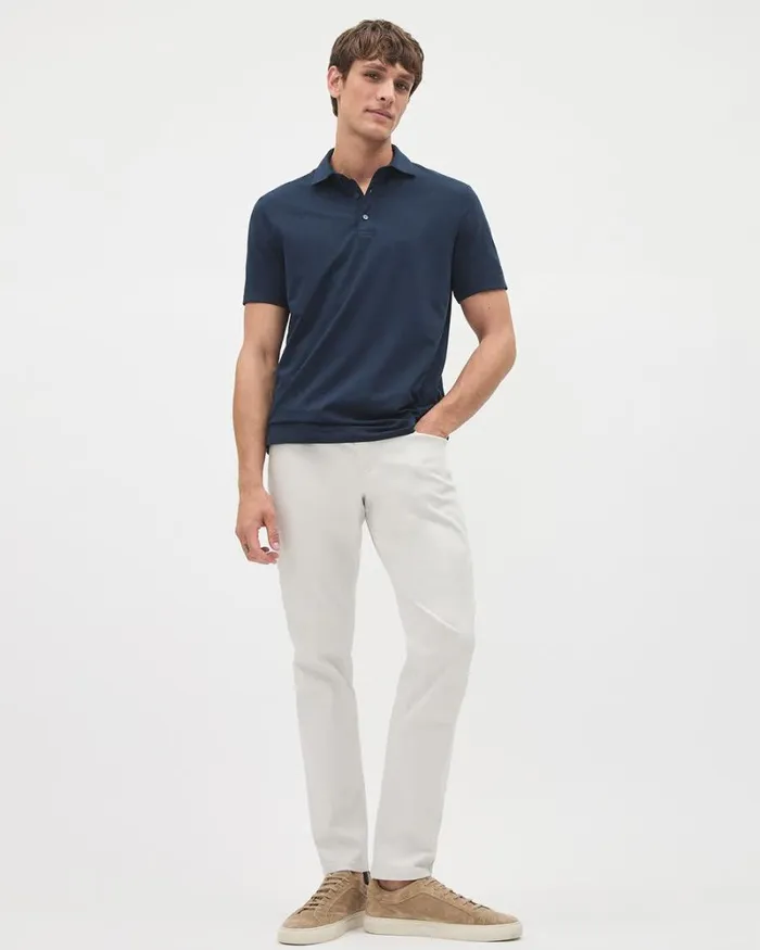 RWandCO Polos ShortSleeve Supima R Cotton Jersey Polo Navy Blue 8211 Men