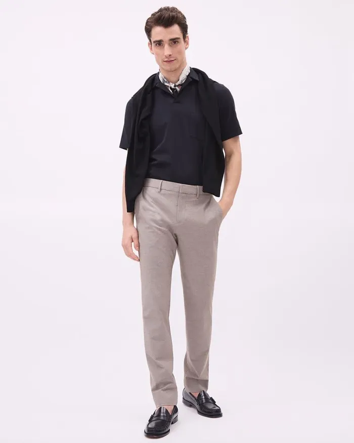 RWandCO Polos ShortSleeve Supima R Cotton Tee With Camp Collar Black 8211 Men