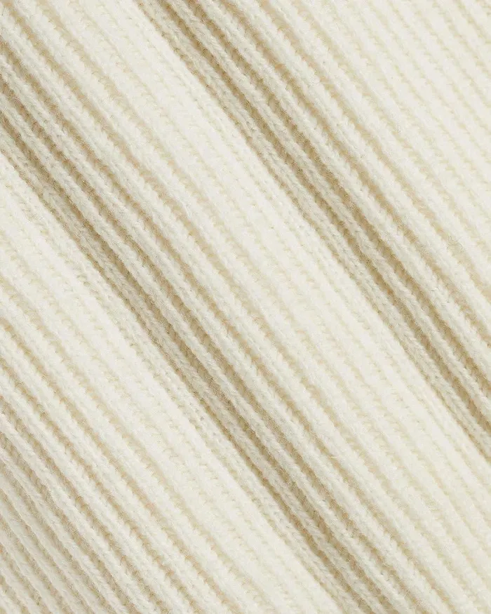 RWandCO Polos WoolBlend Ribbed Sweater With Johnny Collar Off White 8211 Men RWandCO Polos WoolBlend Ribbed Sweater With Johnny Collar Off White 8211 Men