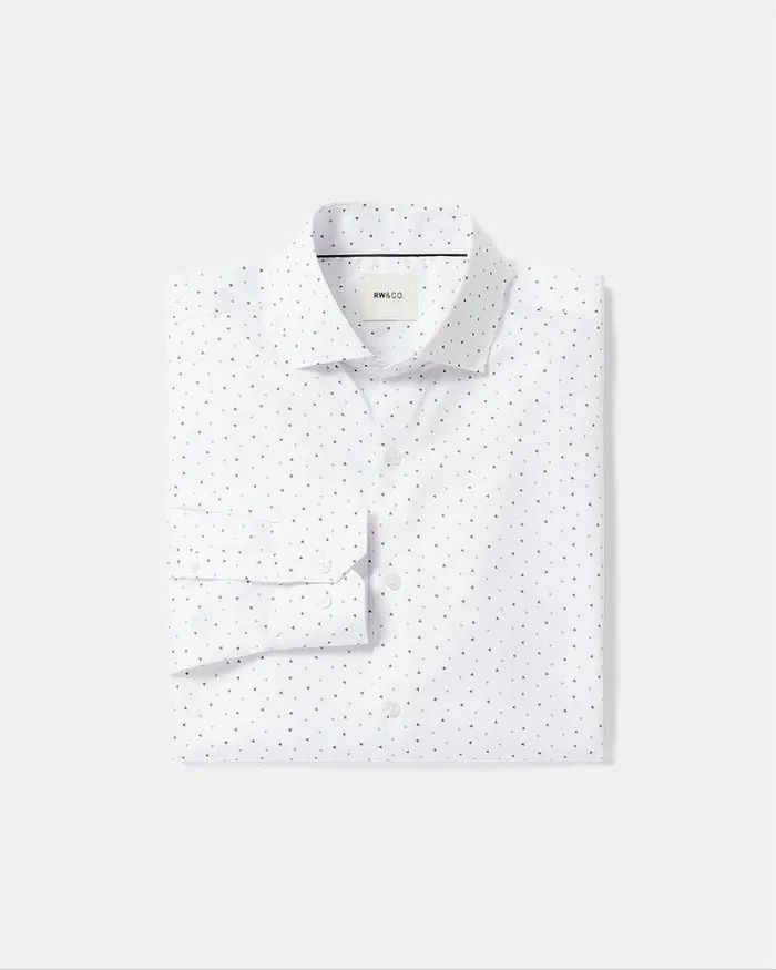 RWandCO Shirts RegularFit Dress Shirt With Micro Geo Print Wild Ginger 8211 Men RWandCO Shirts RegularFit Dress Shirt With Micro Geo Print Wild Ginger 8211 Men