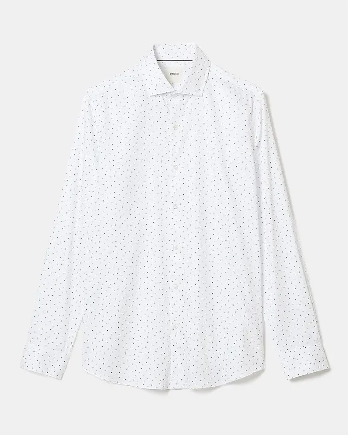 RWandCO Shirts RegularFit Dress Shirt With Micro Geo Print Wild Ginger 8211 Men