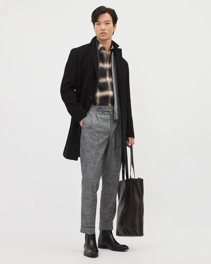 RWandCO Shirts RegularFit Plaid Flannel Shirt Black 8211 Men RWandCO Shirts RegularFit Plaid Flannel Shirt Black 8211 Men