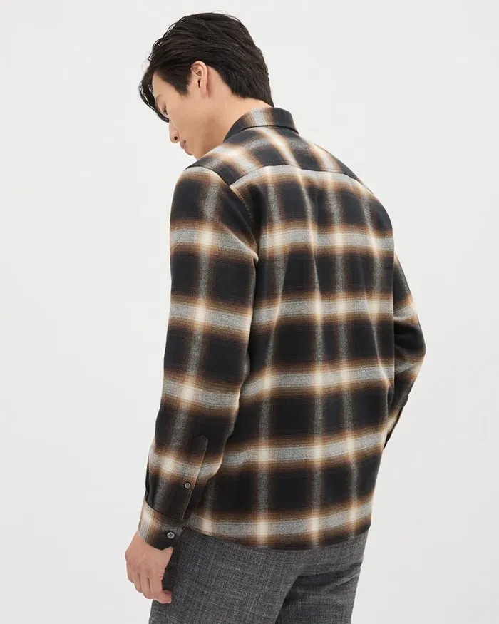 RWandCO Shirts RegularFit Plaid Flannel Shirt Black 8211 Men RWandCO Shirts RegularFit Plaid Flannel Shirt Black 8211 Men