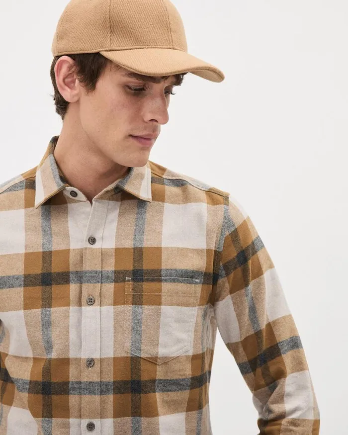 RWandCO Shirts SlimFit Plaid Flannel Shirt Zaatar 8211 Men