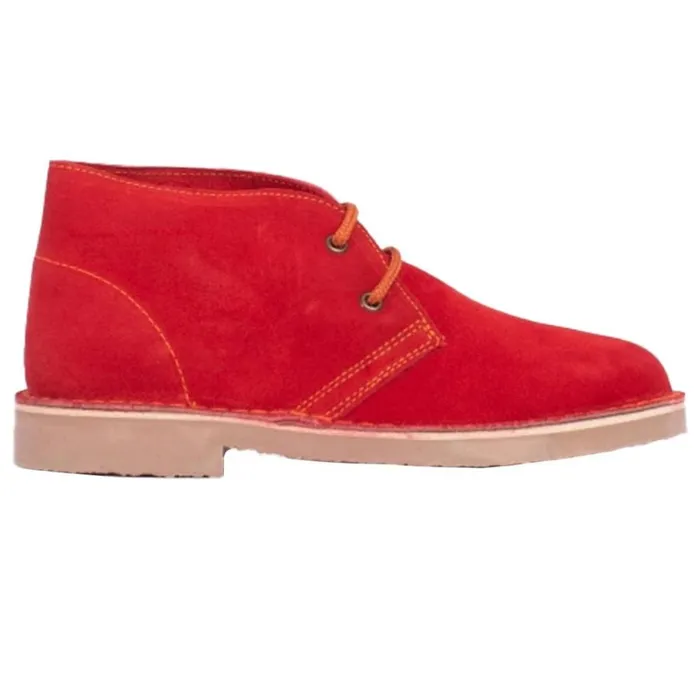 RWandCO Shoes Roamers 8211 Adults Unisex Real Suede Unlined Desert Boots Medium Red 8211 Men RWandCO Shoes Roamers 8211 Adults Unisex Real Suede Unlined Desert Boots Medium Red 8211 Men