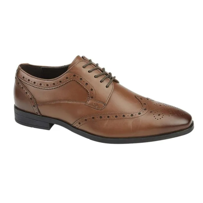 RWandCO Shoes Roamers 8211 Mens Softie Leather Brogues Dark Brown 8211 Men