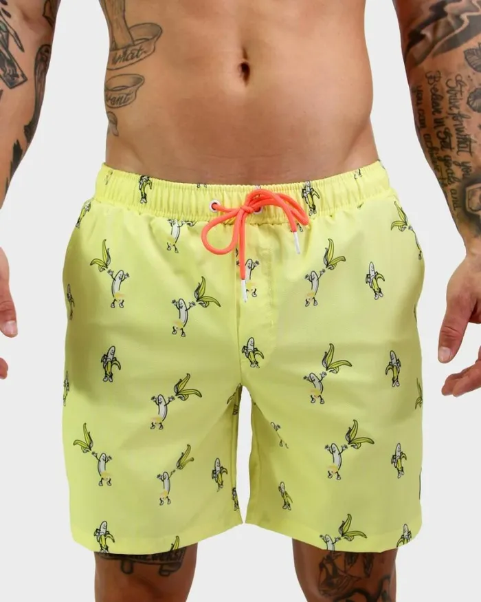 RWandCO Shorts Mosmann Mens Swim Shorts 8211 Rudie Nudie Light Yellow 8211 Men RWandCO Shorts Mosmann Mens Swim Shorts 8211 Rudie Nudie Light Yellow 8211 Men