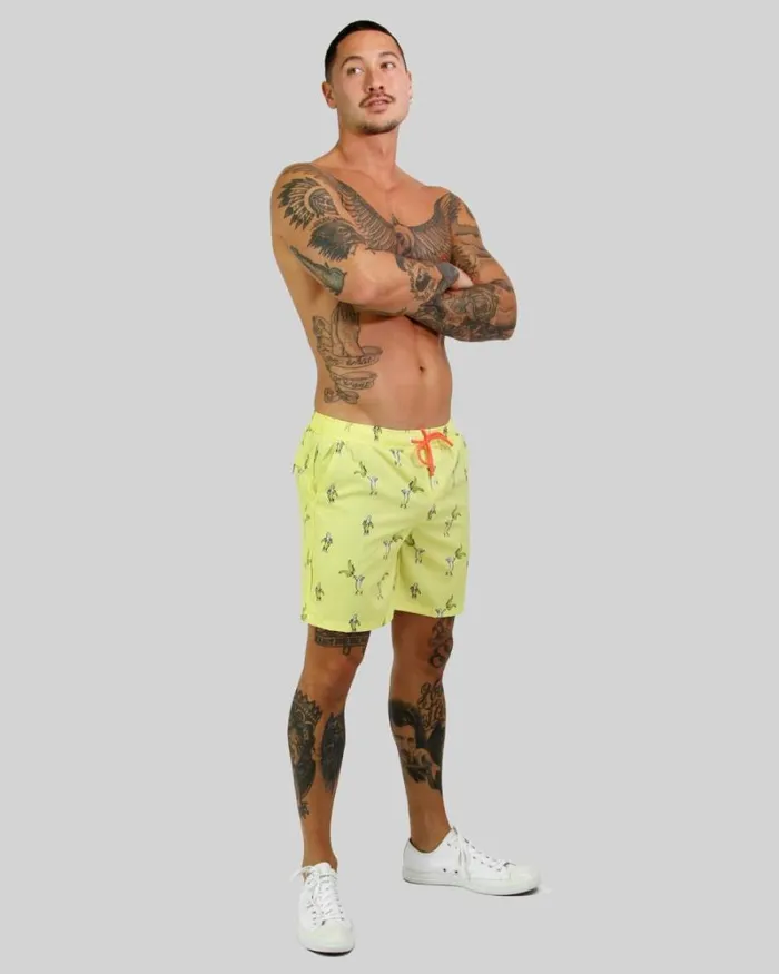 RWandCO Shorts Mosmann Mens Swim Shorts 8211 Rudie Nudie Light Yellow 8211 Men