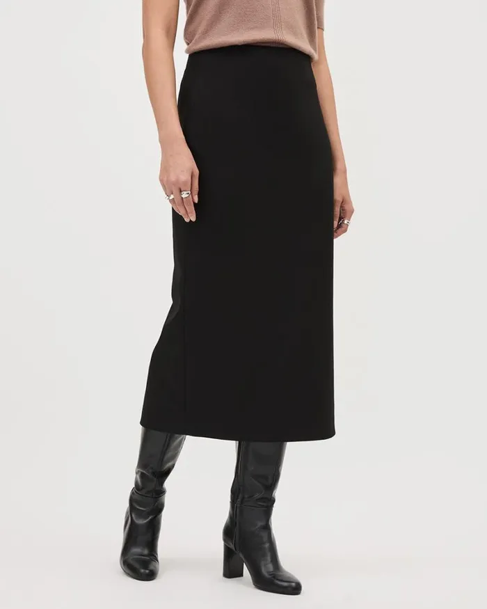 RWandCO Skirts Black WoolBlend Midi Pencil Skirt Black 8211 Women RWandCO Skirts Black WoolBlend Midi Pencil Skirt Black 8211 Women