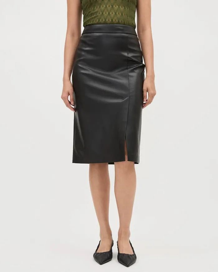 RWandCO Skirts Faux Leather Pencil Midi Skirt Black 8211 Women RWandCO Skirts Faux Leather Pencil Midi Skirt Black 8211 Women