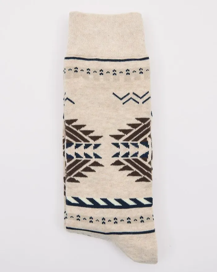 RWandCO Socks Abstract Socks Oatmeal 8211 Men