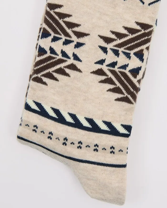 RWandCO Socks Abstract Socks Oatmeal 8211 Men
